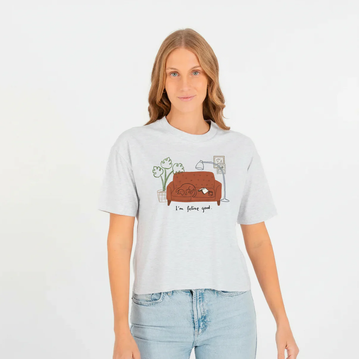 Im Feline Good Cropped Tee - Image 2