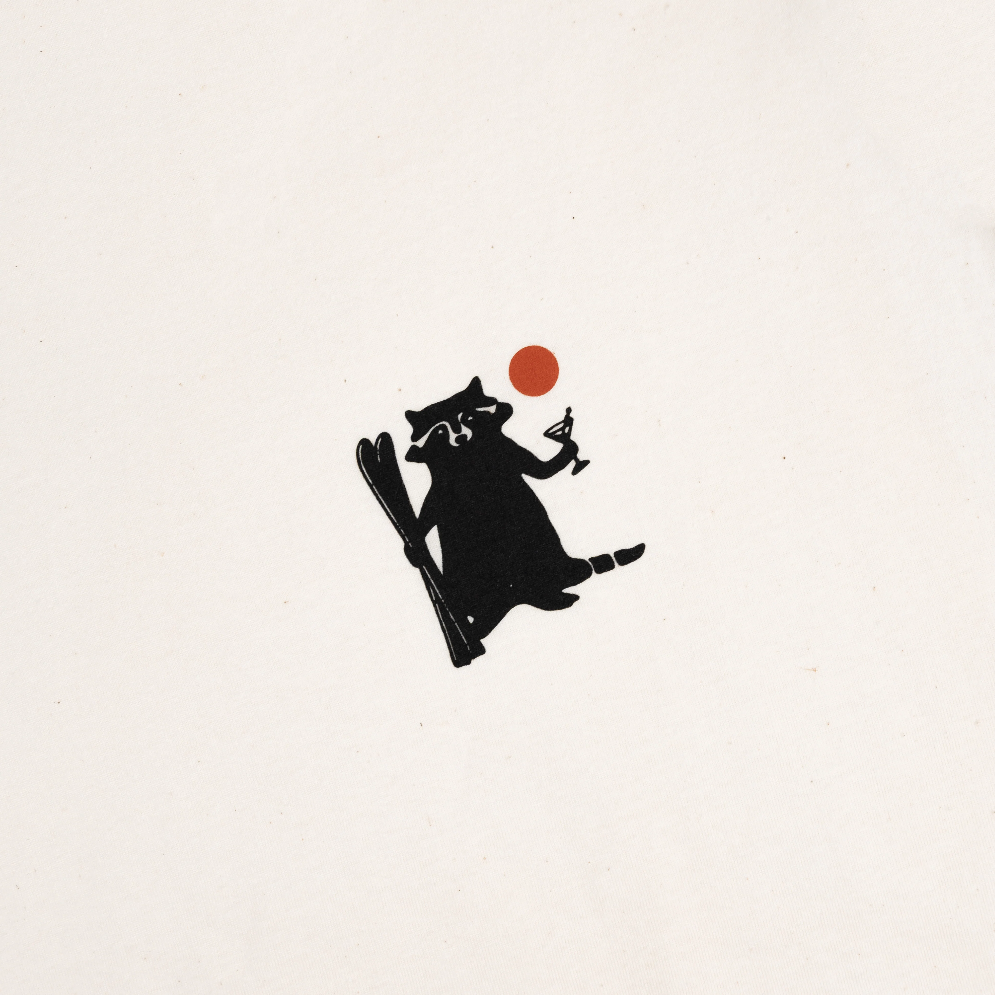 Skiing Raccoon Cropped Tee - Image 3